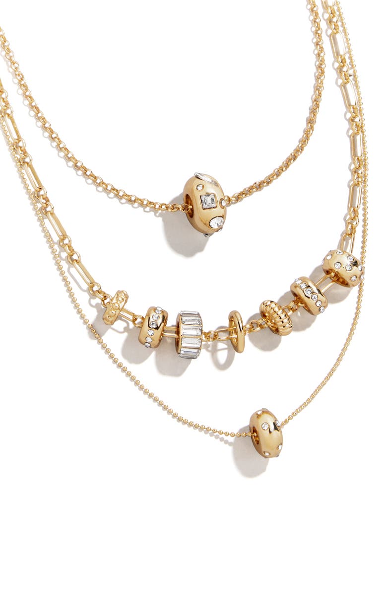 BaubleBar Renee Set of 3 Charm Necklaces, Alternate, color, Gold