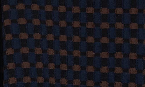 Zankov Lorenzo Geo Jacquard Zip Polo In Beetle Multi