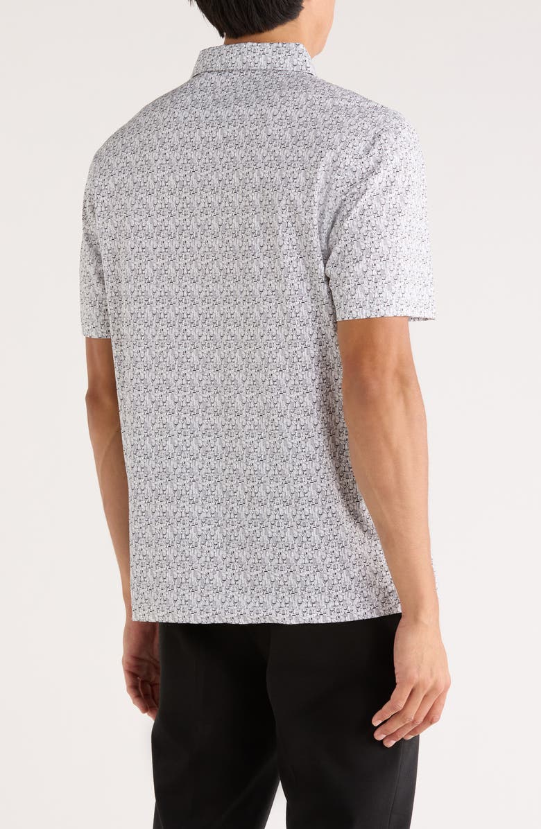 Bugatchi Victor Short Sleeve 8-Way Stretch OoohCotton<sup>®</sup> Knit Polo, Alternate, color, Cement