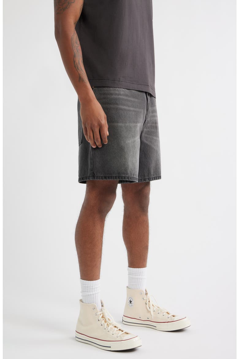 Trail Cotton Denim Shorts, Alternate, color, SMOKE WASH