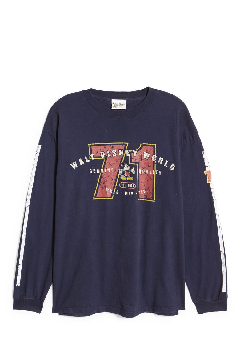 Unisex Secondhand Mickey Genuine Quality Long Sleeve T-Shirt, Main, color, NAVY