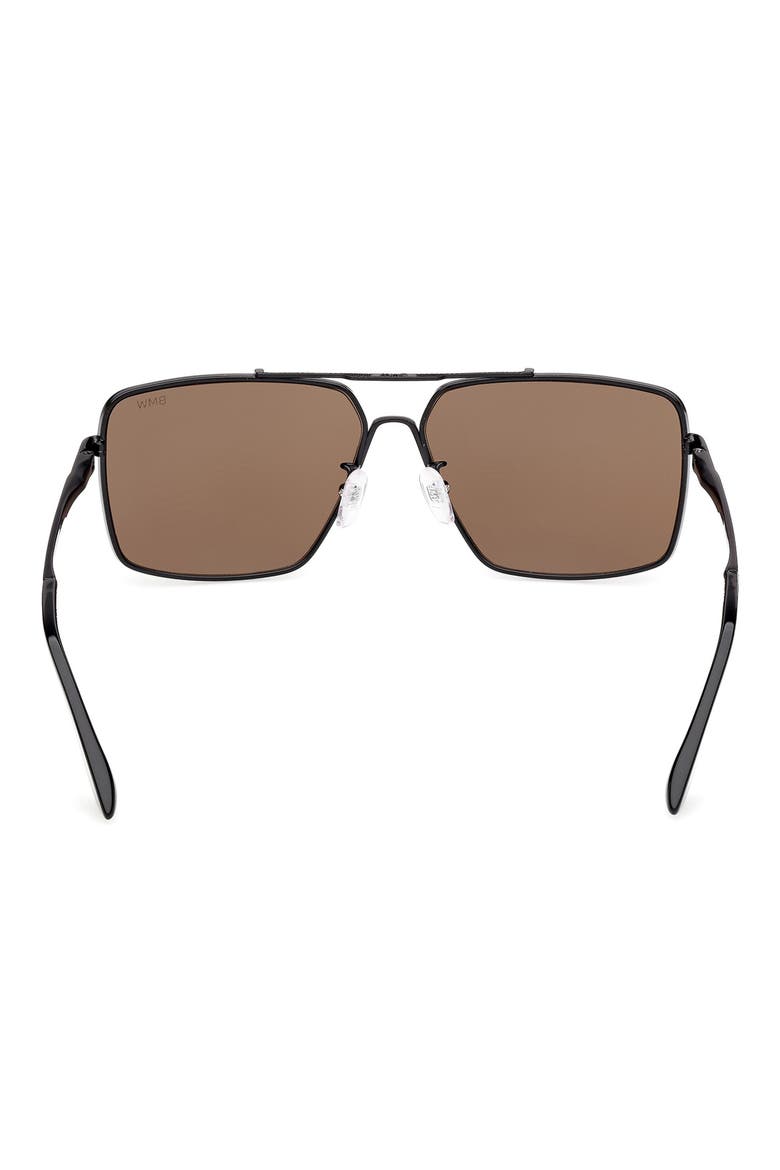 60mm Sunglasses, Alternate, color, MATTE BLACK / ROVIEX MIRROR