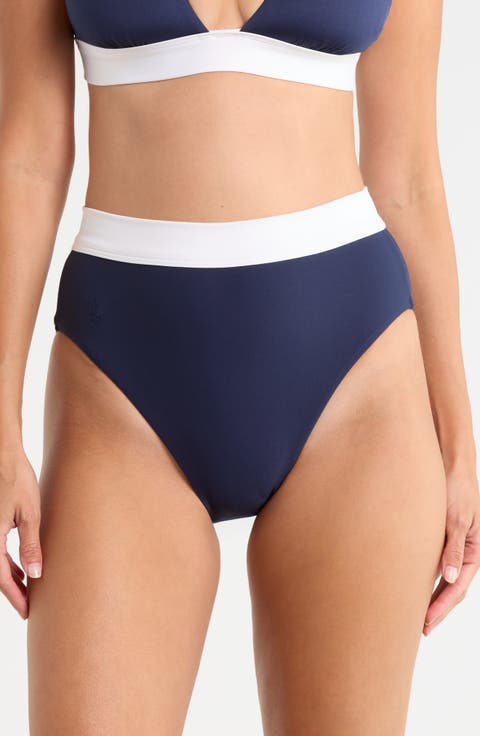 Banded High Waist Swim Briefs