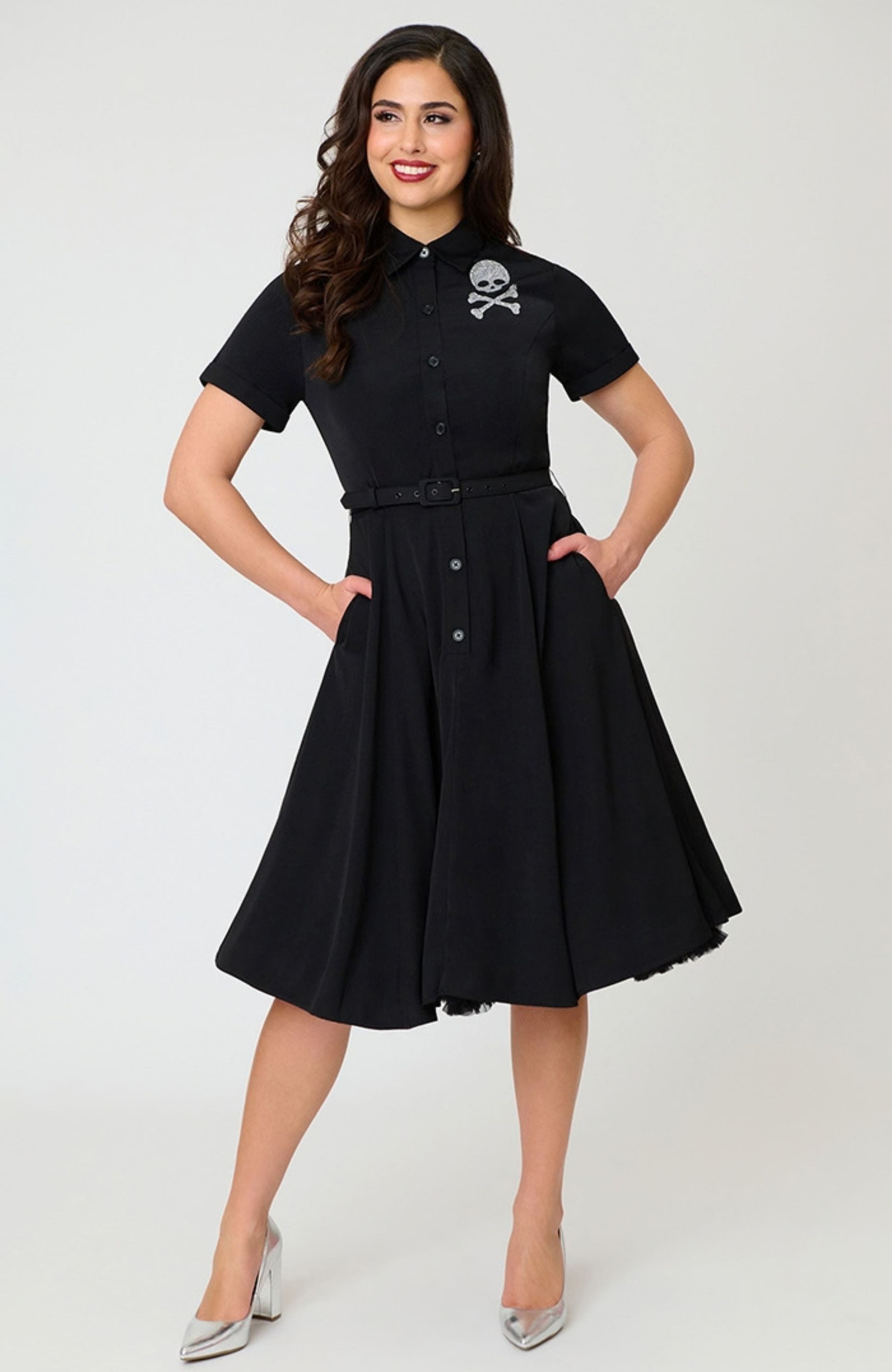 selected Black & Rhinestone Skull