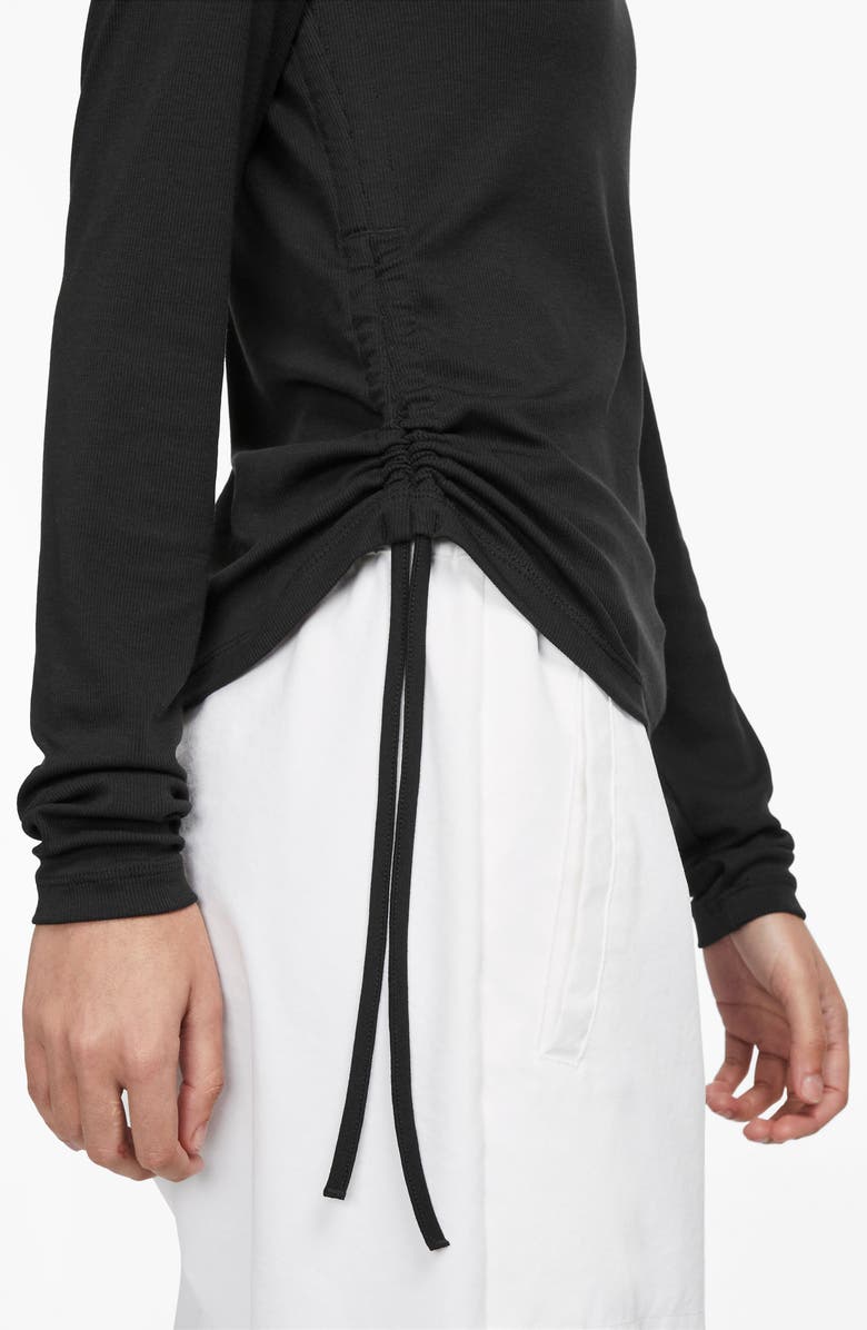 Nike Sportswear Ruched Long Sleeve Rib T-Shirt, Alternate, color, 