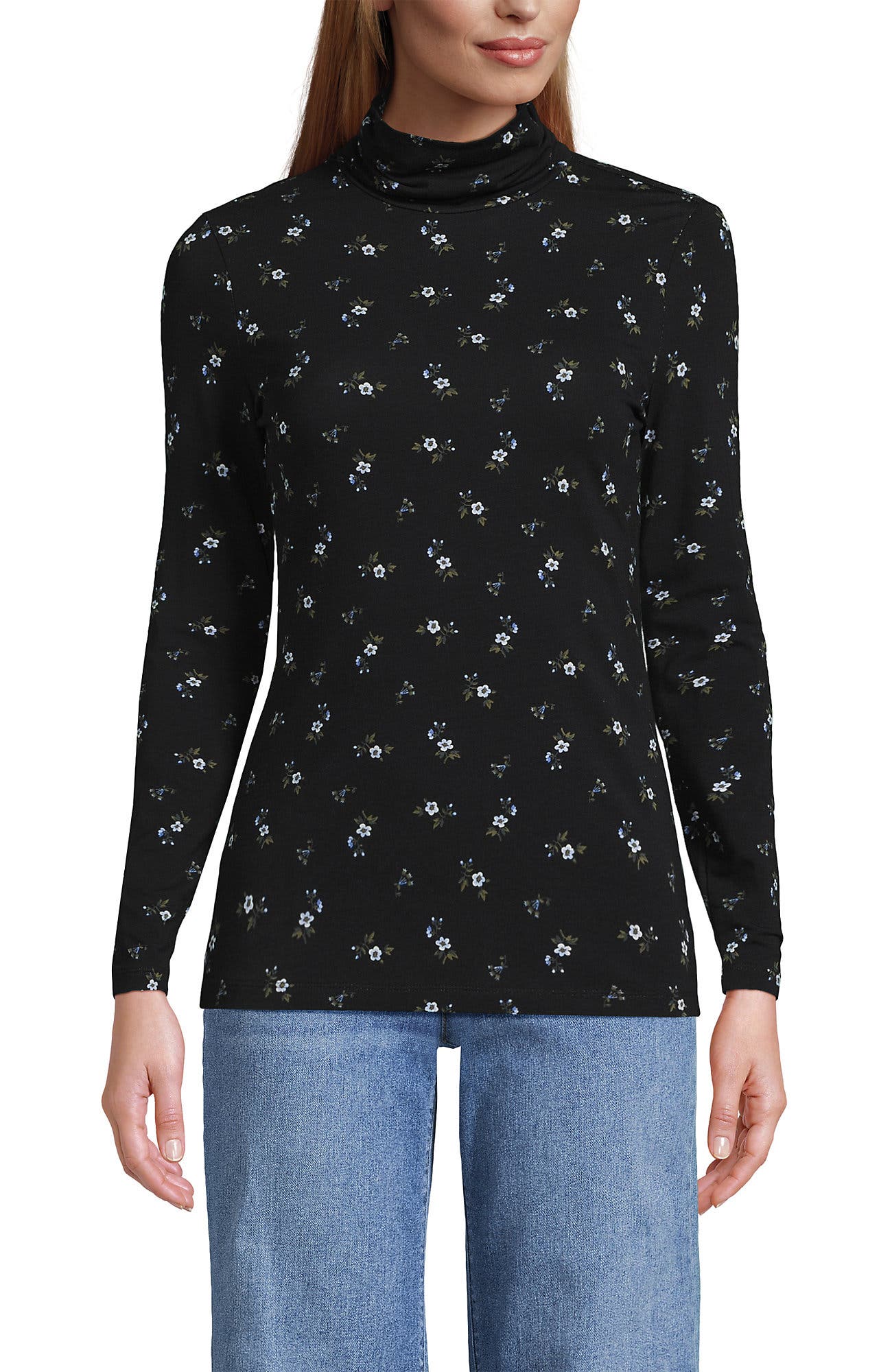 Lightweight Jersey Long Sleeve Turtleneck - image 3