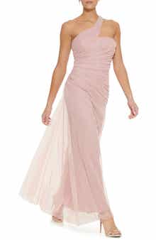 One Shoulder Tulle Gown