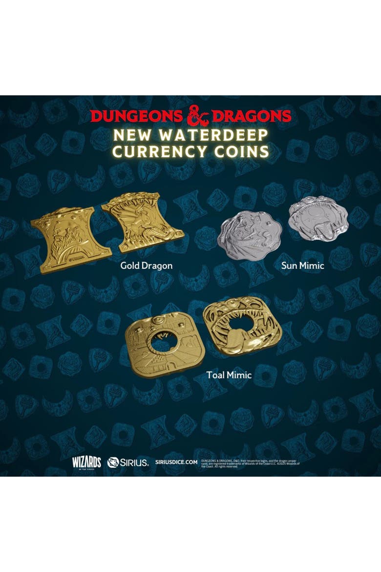 Undermountain Treasure Pack Dice Coin Set, Alternate, color, Multicolored