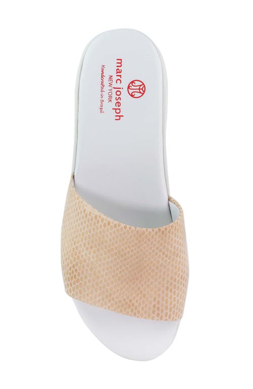 MARC JOSEPH NEW YORK MARC JOSEPH NEW YORK HUDSON SNAKESKIN EMBOSSED SLIDE SANDAL