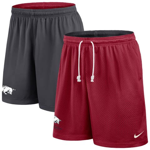 Men's Nike Cardinal/Gray Arkansas Razorbacks 2025 Sideline Reversible Performance Shorts