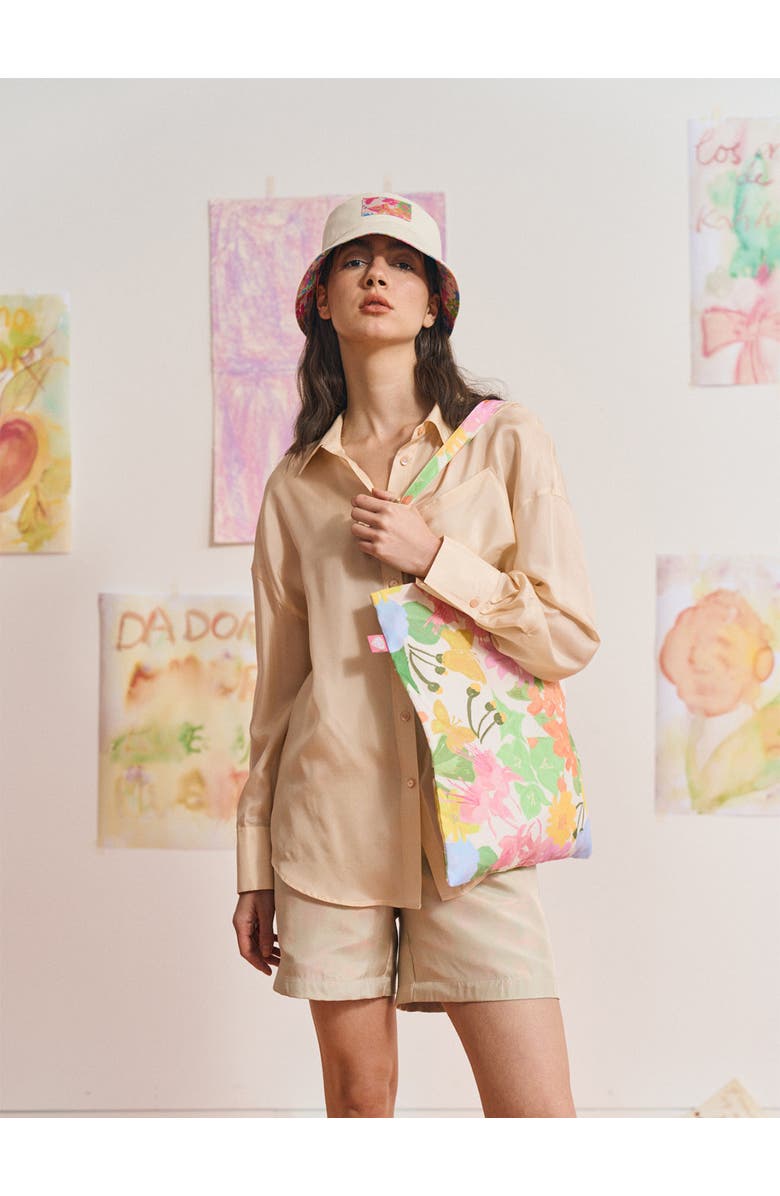 Lost Pattern NYC FRIDA x LOST PATTERN "Frida
s Garden" Tote Bag, Alternate, color, Pink