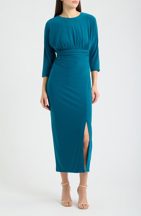 Ity Tucked Dolman Sleeve Dress