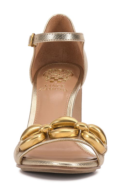 Vince Camuto Aurelia Ankle Strap Sandal In Gold
