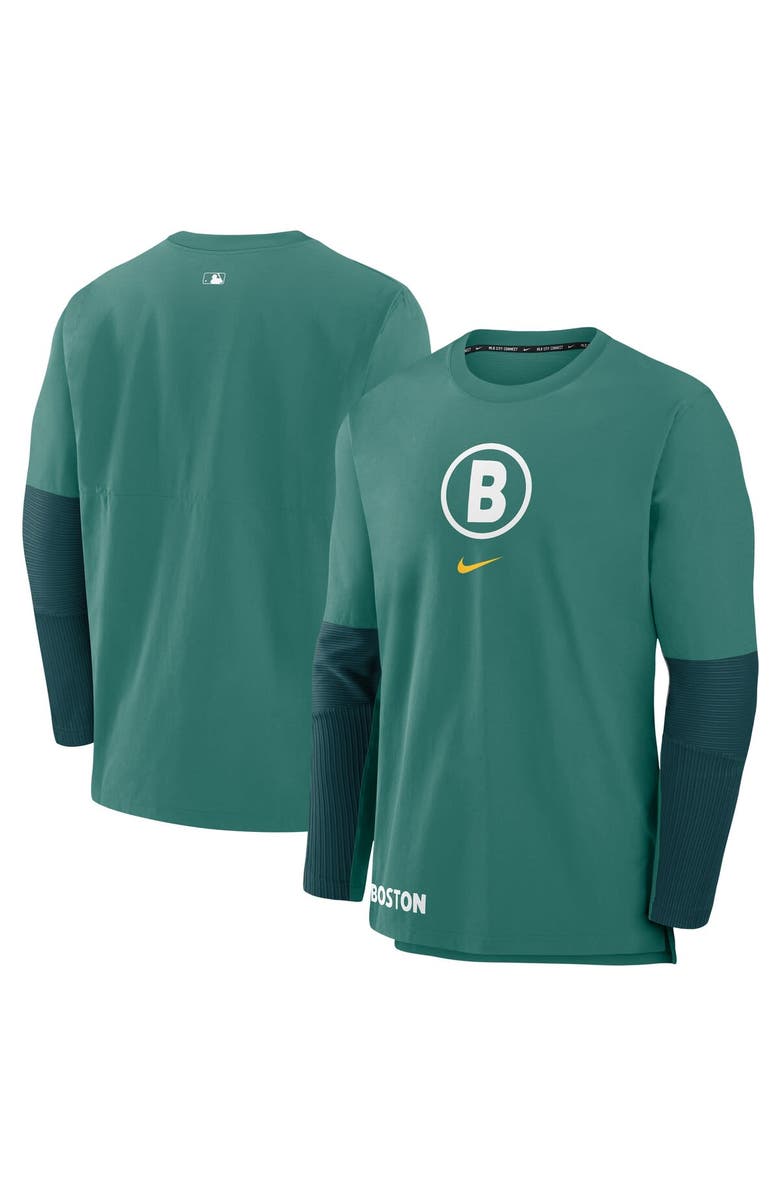 Nike Men's Nike  Green Boston Red Sox 2025 City Connect Authentic Collection Player Tri-Blend Performance Long Sleeve T-Shirt, Main, color, 