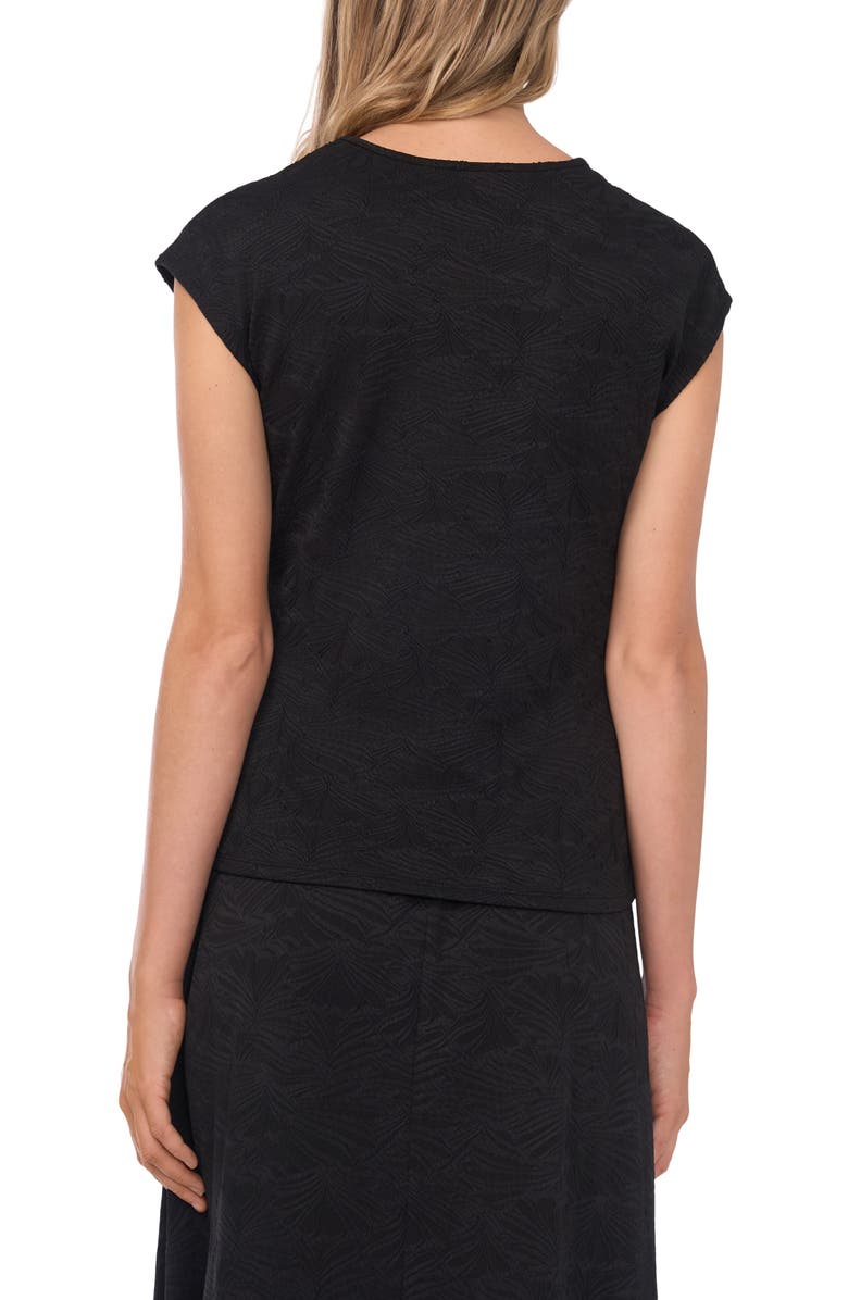 Vince Camuto Floral Jacquard Knit Tank, Alternate, color, Rich Black