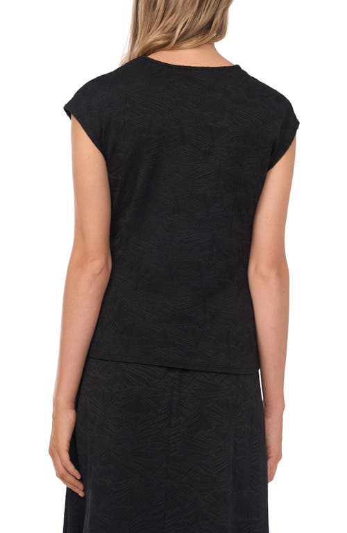 Vince Camuto Floral Jacquard Knit Tank In Black