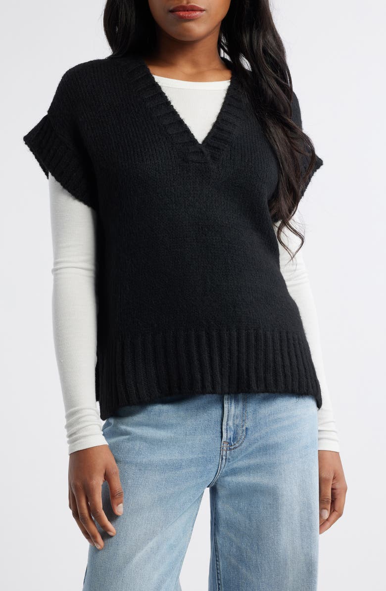 Miss Selfridge Short Sleeve Sweater, Main, color,