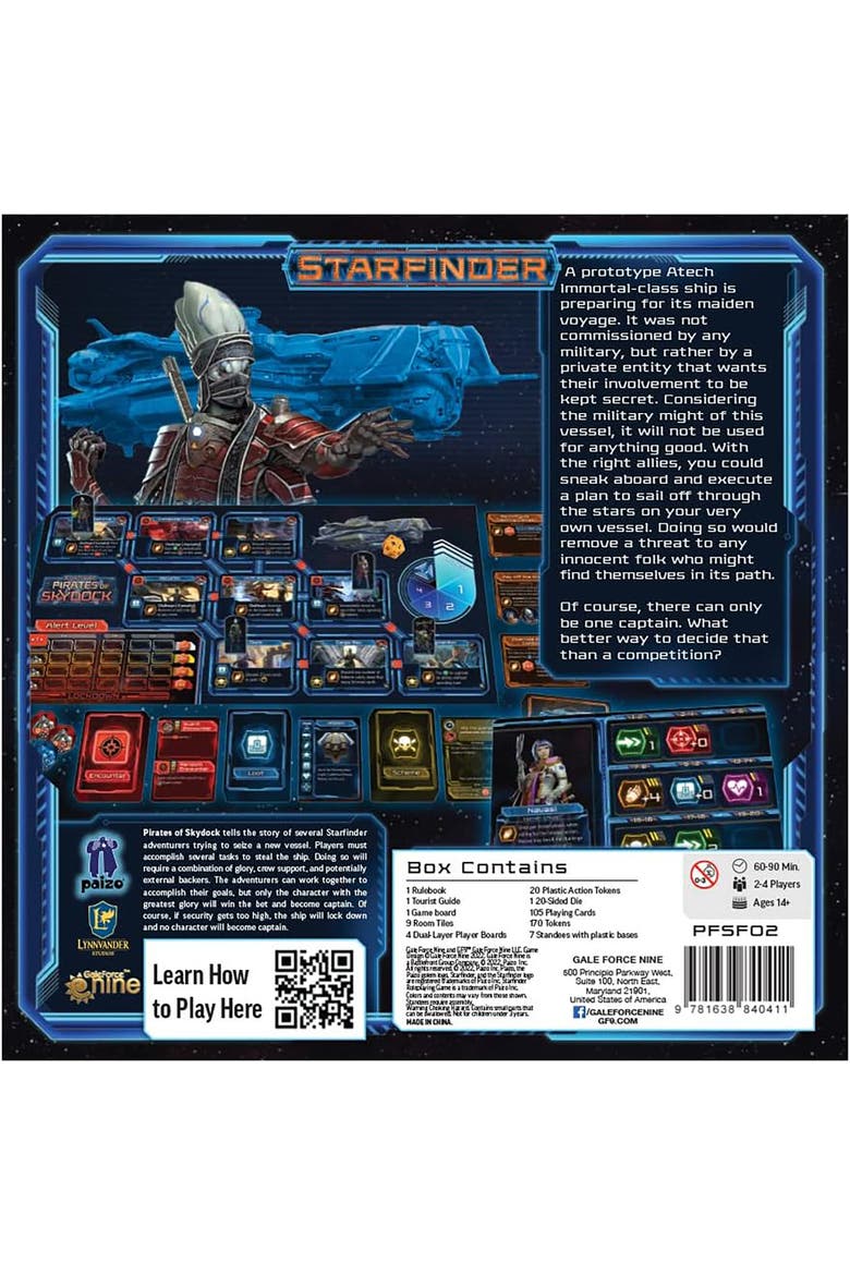 Starfinder Pirates Of Skydock Board Game Of Cunning Heist Action, Alternate, color, Multicolored