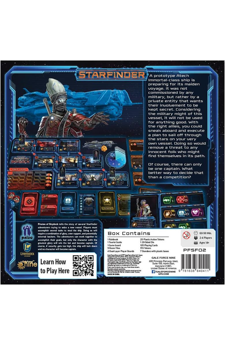 Gale Force Nine Starfinder Pirates Of Skydock Board Game Of Cunning Heist Action, Alternate, color, Multicolored