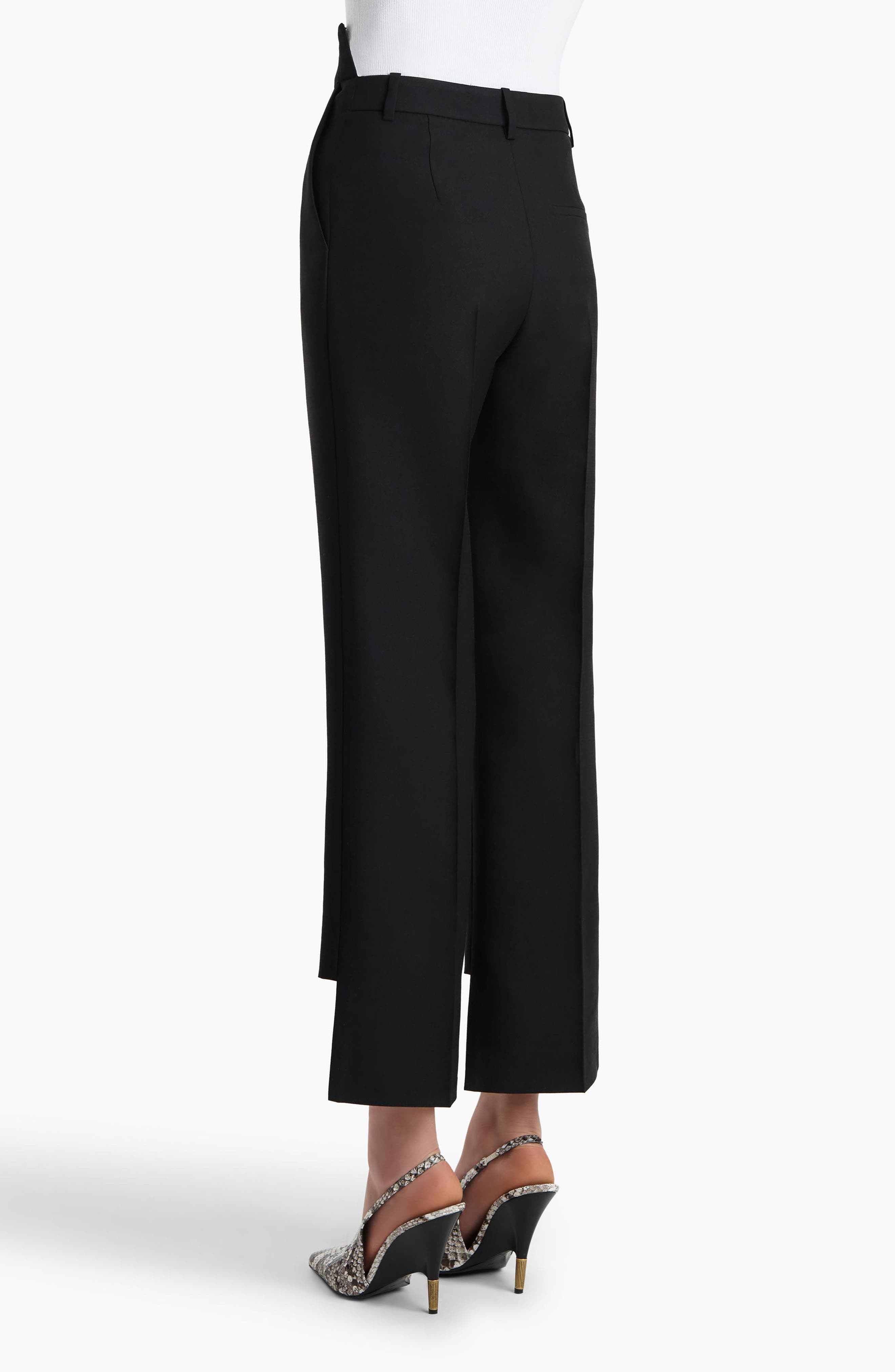 Rae Bonded Crepe Step Hem Cigarette Crop Pants - image 2