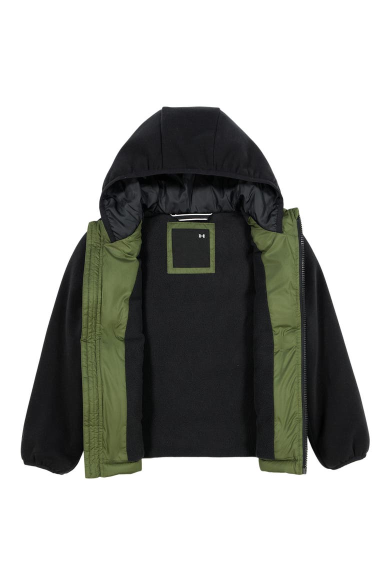 Kids' Water Repellent Mixed Media Jacket, Alternate, color, MARINE OD GREEN