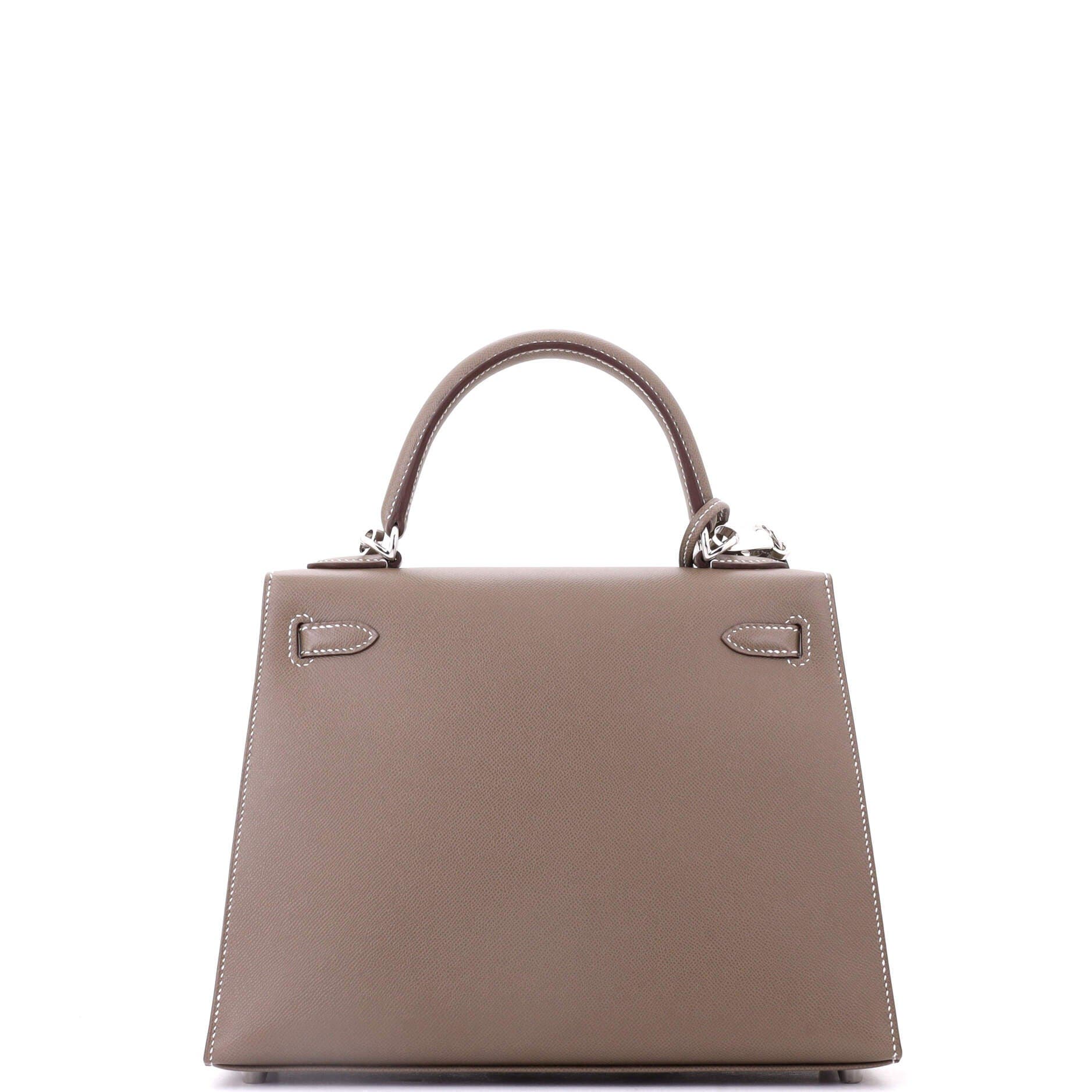 Kelly Handbag Grey Madame with Palladium Hardware 25, Alternate, color, Etoupe