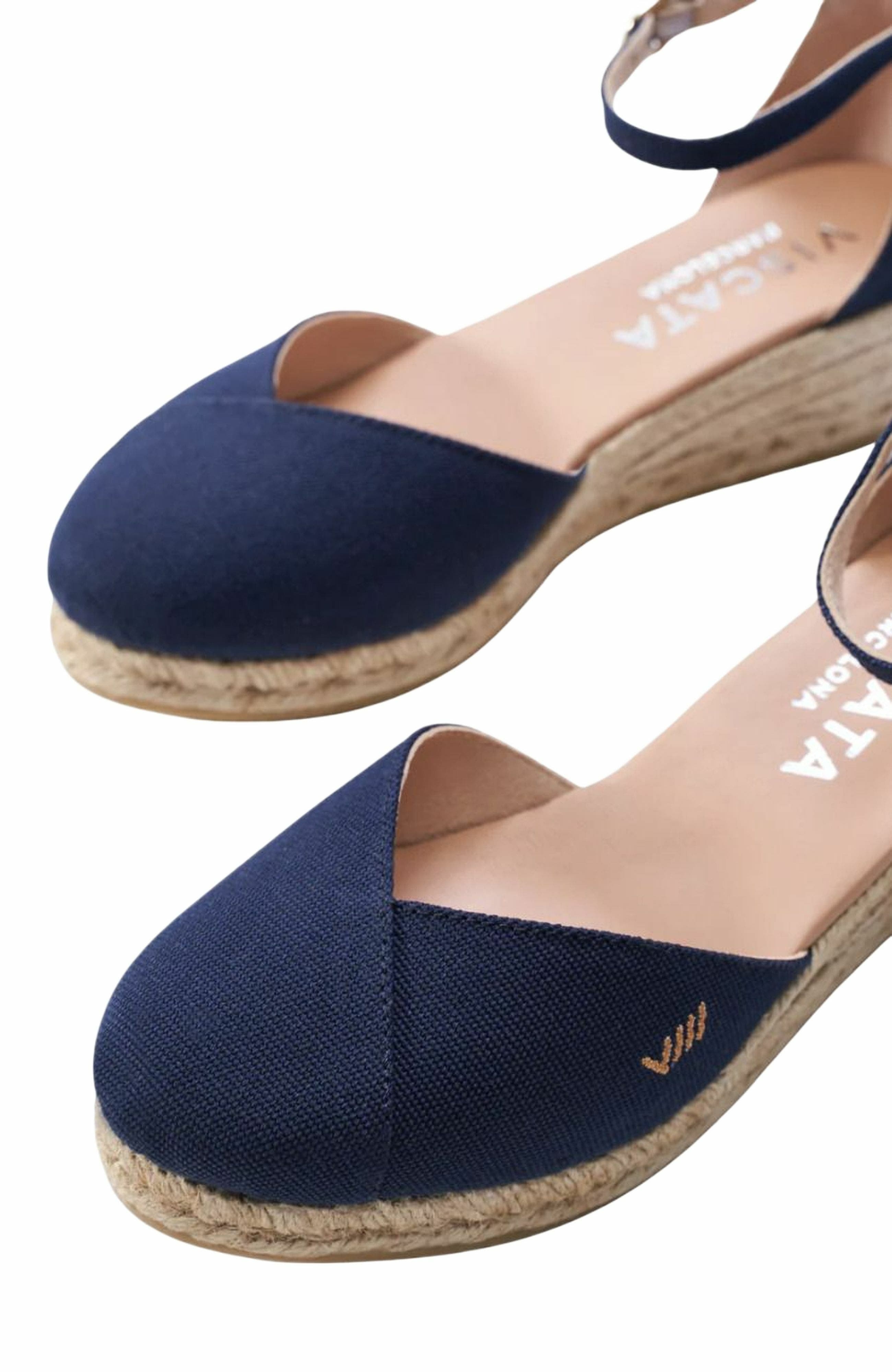 Formiga Canvas Espadrille Wedges, Alternate, color, Navy Blue