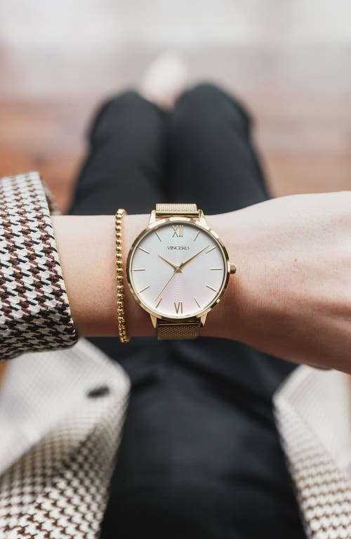Vincero The Beaded Chain Bracelet In Gold
