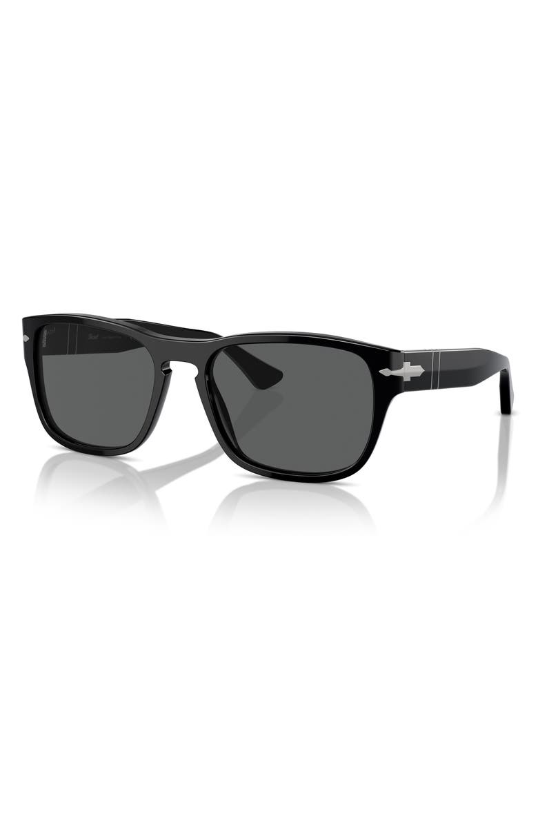 Persol 55mm Pillow Sunglasses, Alternate, color, Black