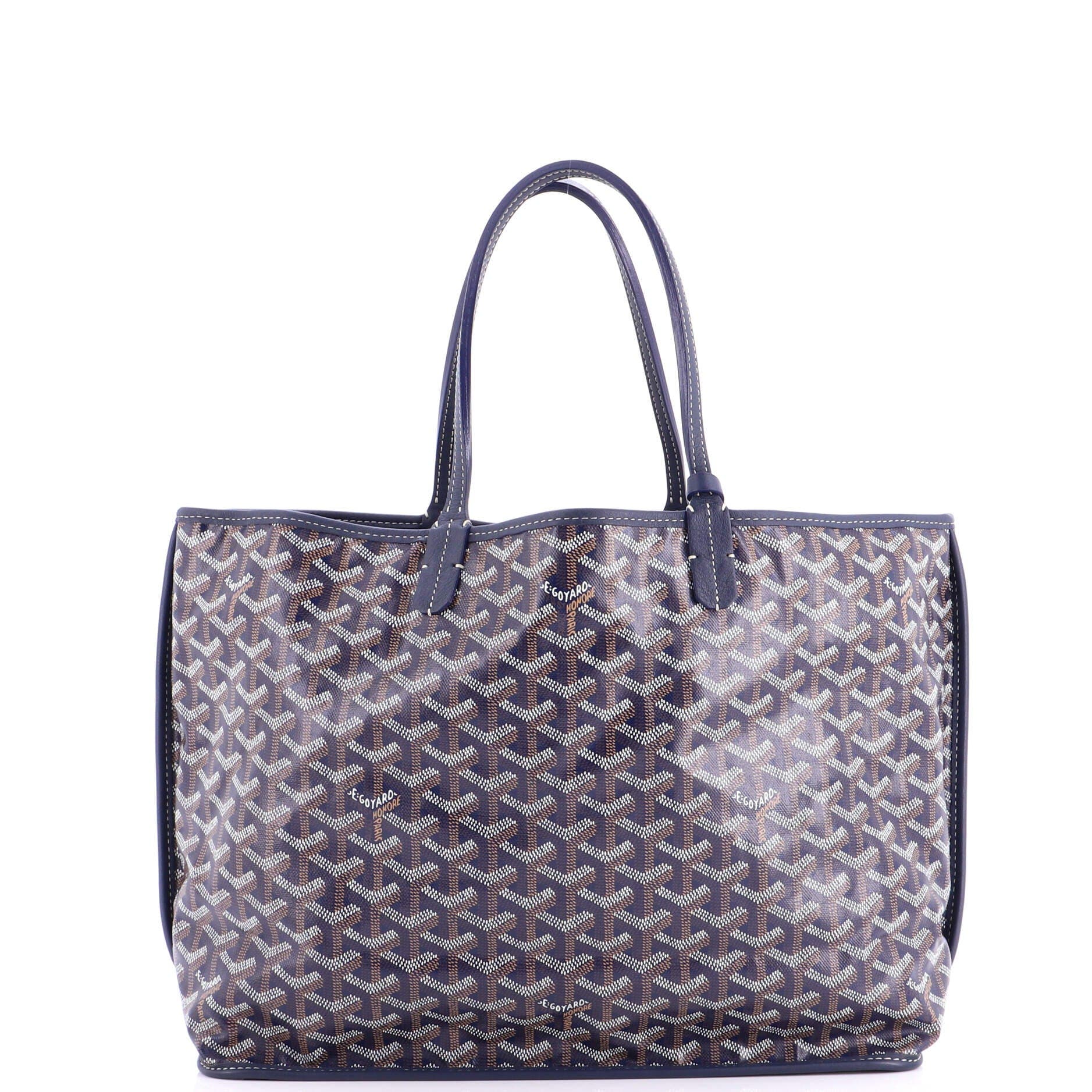 Pre-Owned Goyard Anjou Reversible Tote Coated Canvas PM, Main, color, Blue