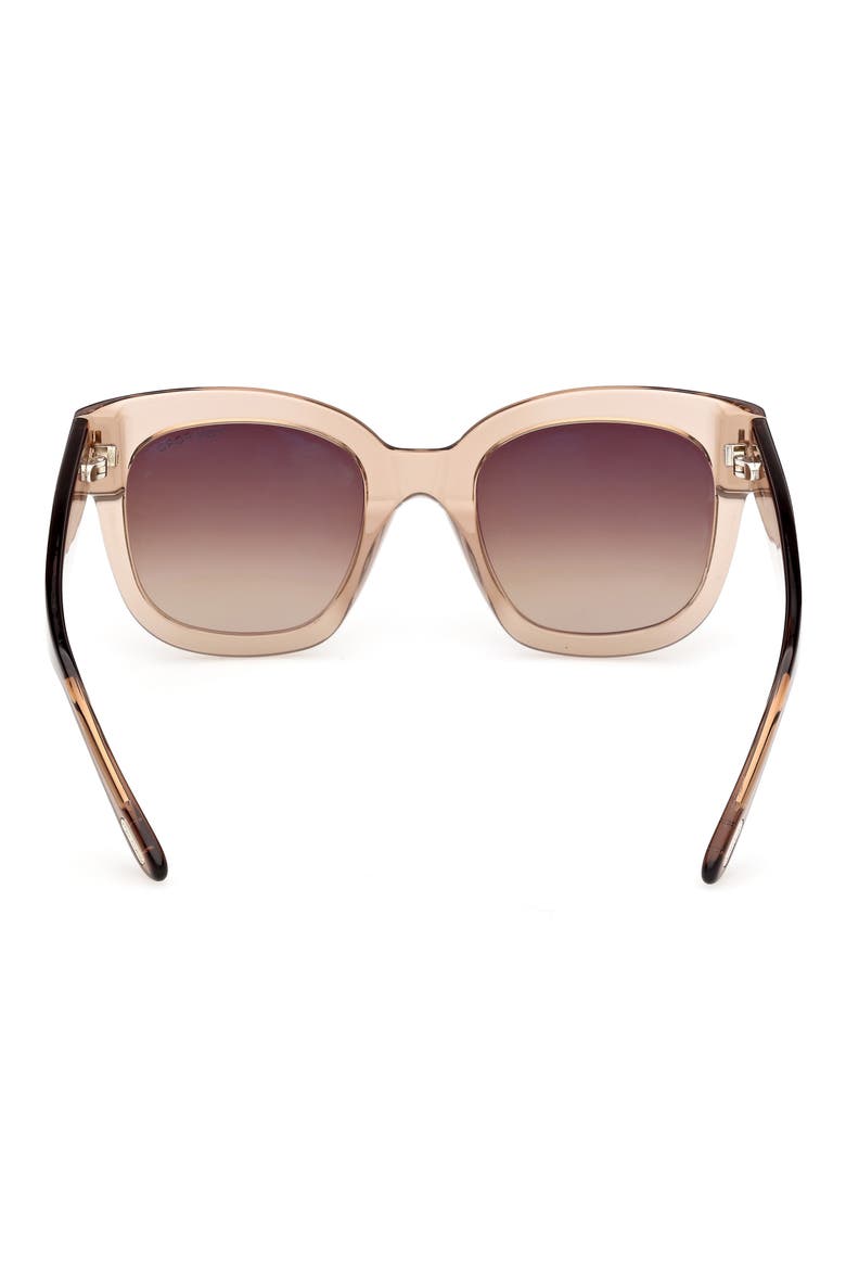 Beatrix 52mm Gradient Geometric Sunglasses, Alternate, color, SHINY LIGHT BROWN / GRADIENT ROVIEX