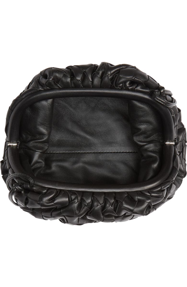Bottega Veneta Small The Pouch Leather Clutch, Alternate, color, Nero/ Silver