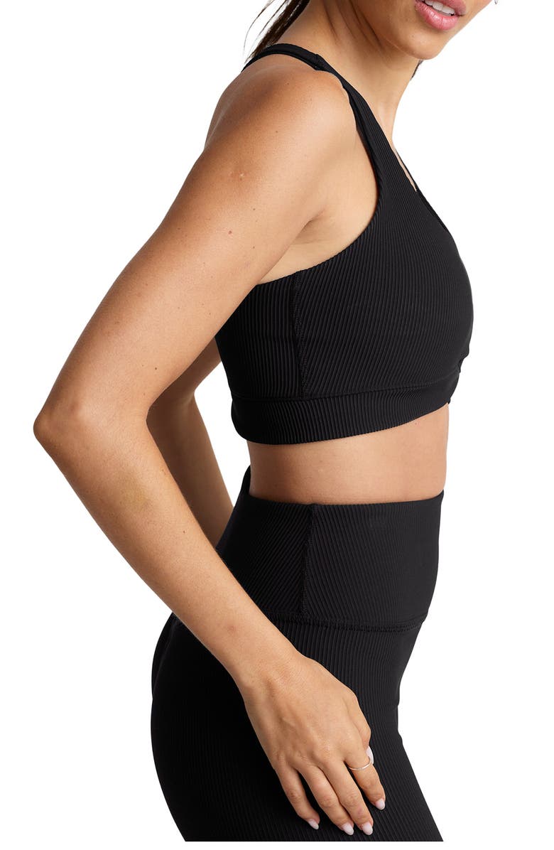 Beyond Yoga Impulse Rib Sports Bra, Alternate, color, Black Onyx