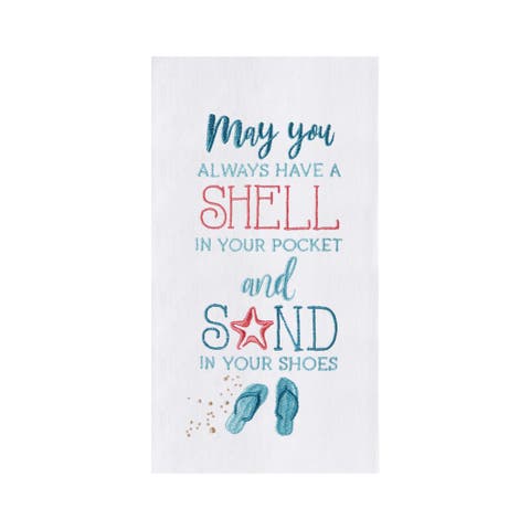 Shell In Your Pocket Flour Sack DishDishtowel