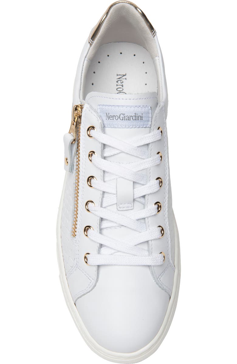 NeroGiardini Basketweave Side Zip Sneaker, Alternate, color,