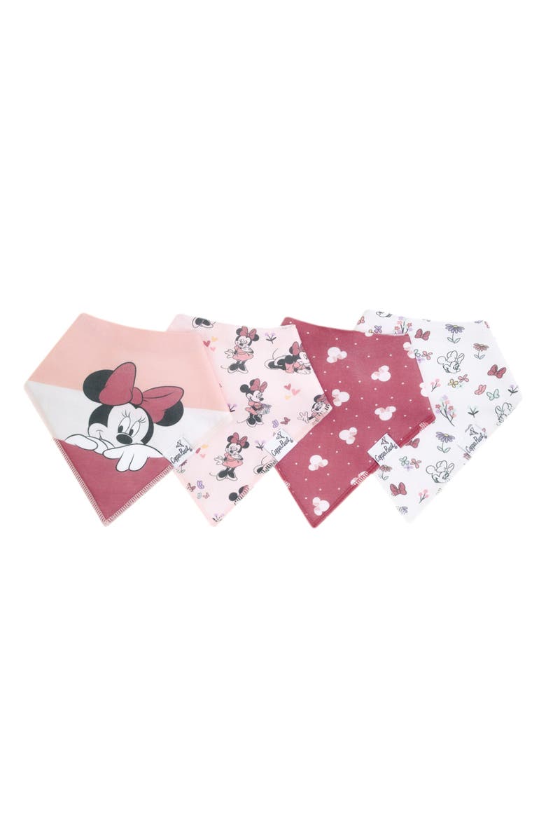 Copper Pearl Assorted 4-Pack Bandana Bibs, Main, color, Minnie Mouse