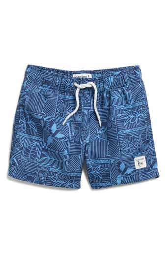 THE ENDLESS SUMMER Kids' Flamingo Tiles Volley Swim Trunks