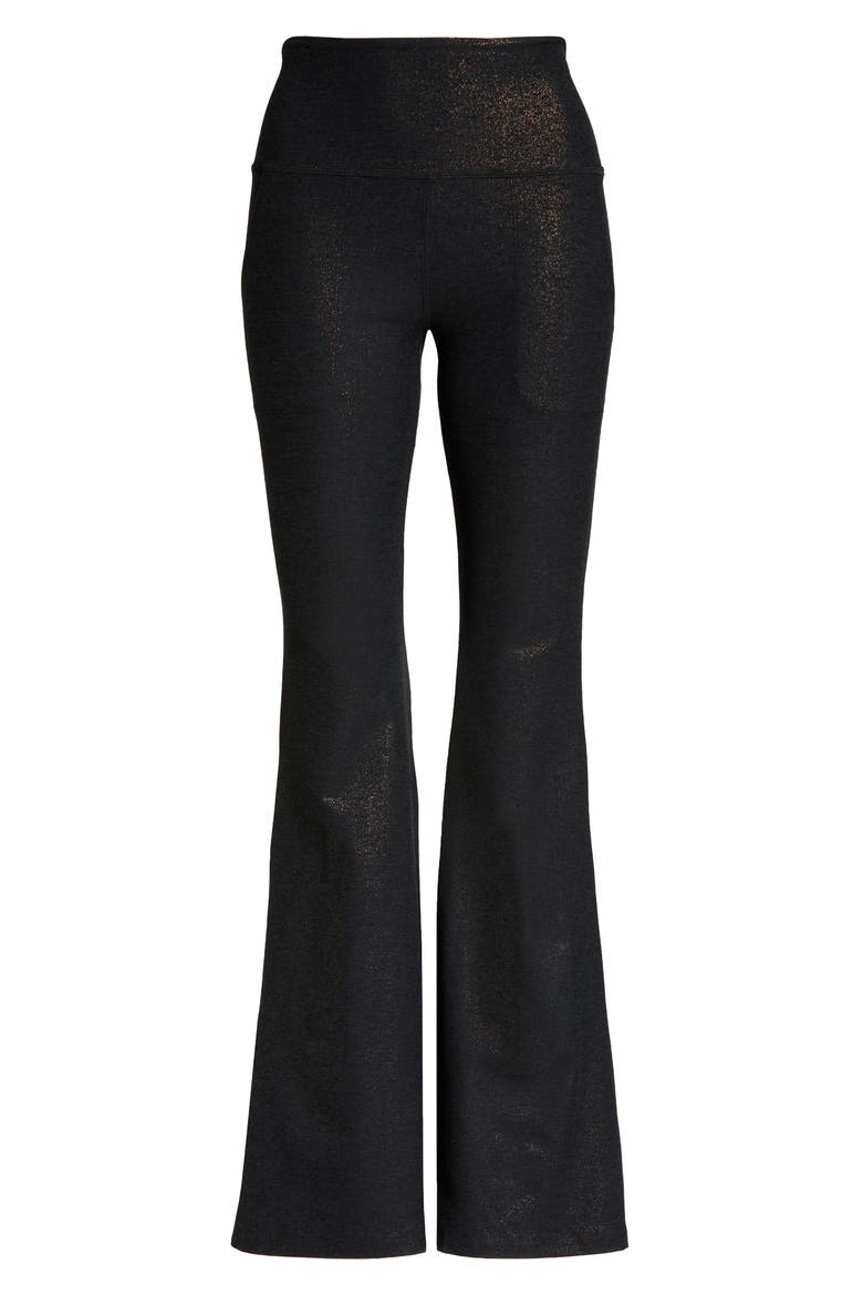 Stardust Foil Softshine Flare Leg Pants, Alternate, color, STARDUST FOIL