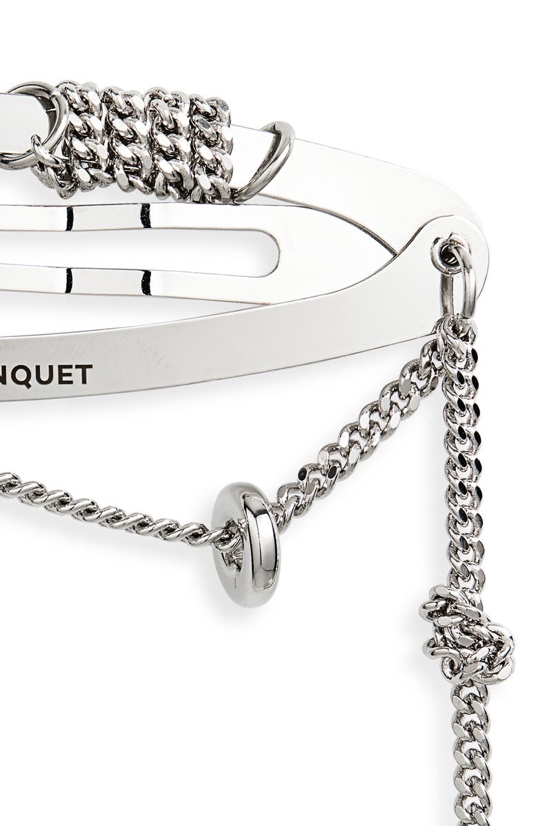 Justine Clenquet Liam Hair Clip, Alternate, color, Palladium