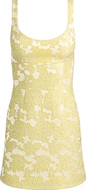 Alice + Olivia Metallic Floral Jacquard Minidress
