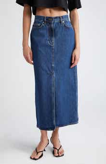LOULOU DE SAISON Rona Denim Maxi Skirt