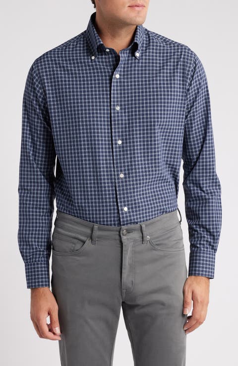 Orton Check Performance Button-Down Shirt