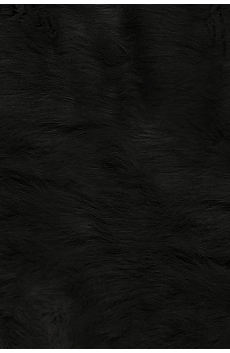 LUXE Faux Fur Throw 5.25' X 7.5' - Black, Alternate, color, Black