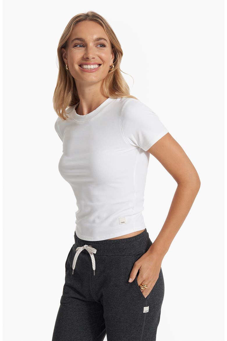 Pose Fitted Tee, Alternate, color, WHITE