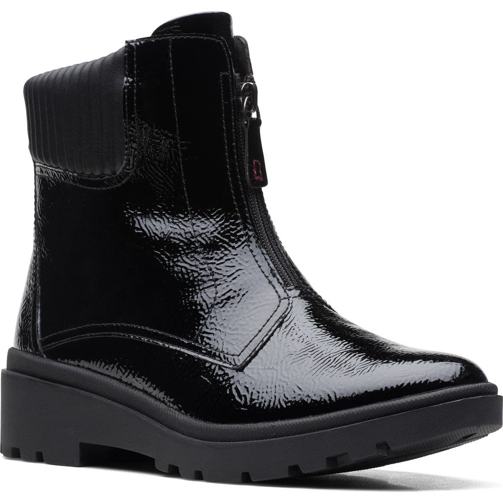Clarks Calla Zip In Black Synthetic In Multi