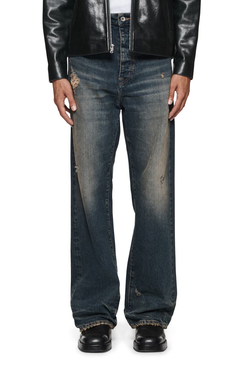 PURPLE BRAND P018 Wide Leg Jeans, Main, color, Muted Blue Indigo