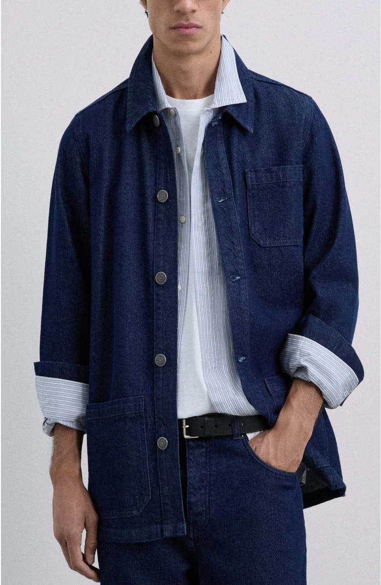 Scalpers Felix Denim Overshirt, Main, color, Denim
