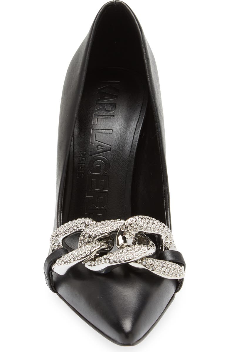 KARL LAGERFELD PARIS Calise Pointed Toe Pump, Alternate, color,