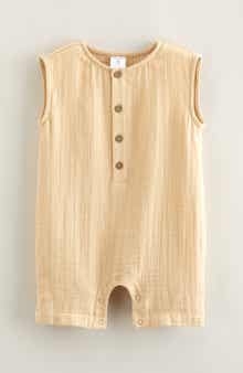 Nordstrom Cotton Gauze Henley Romper