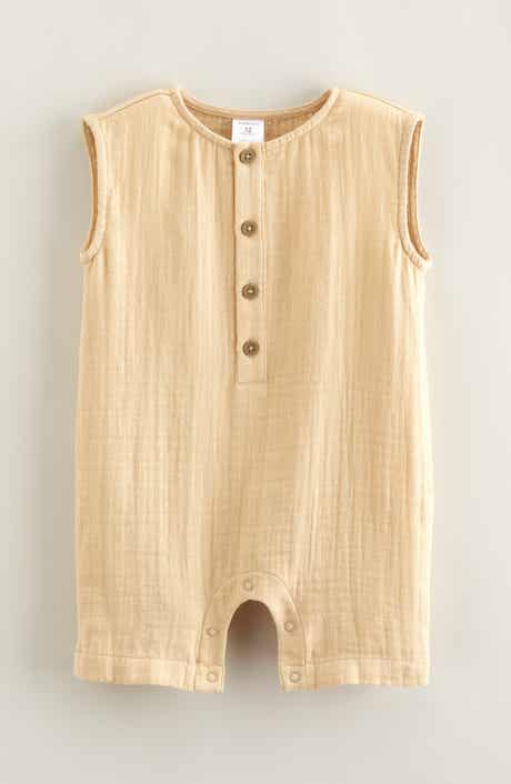 Nordstrom Cotton Gauze Henley Romper